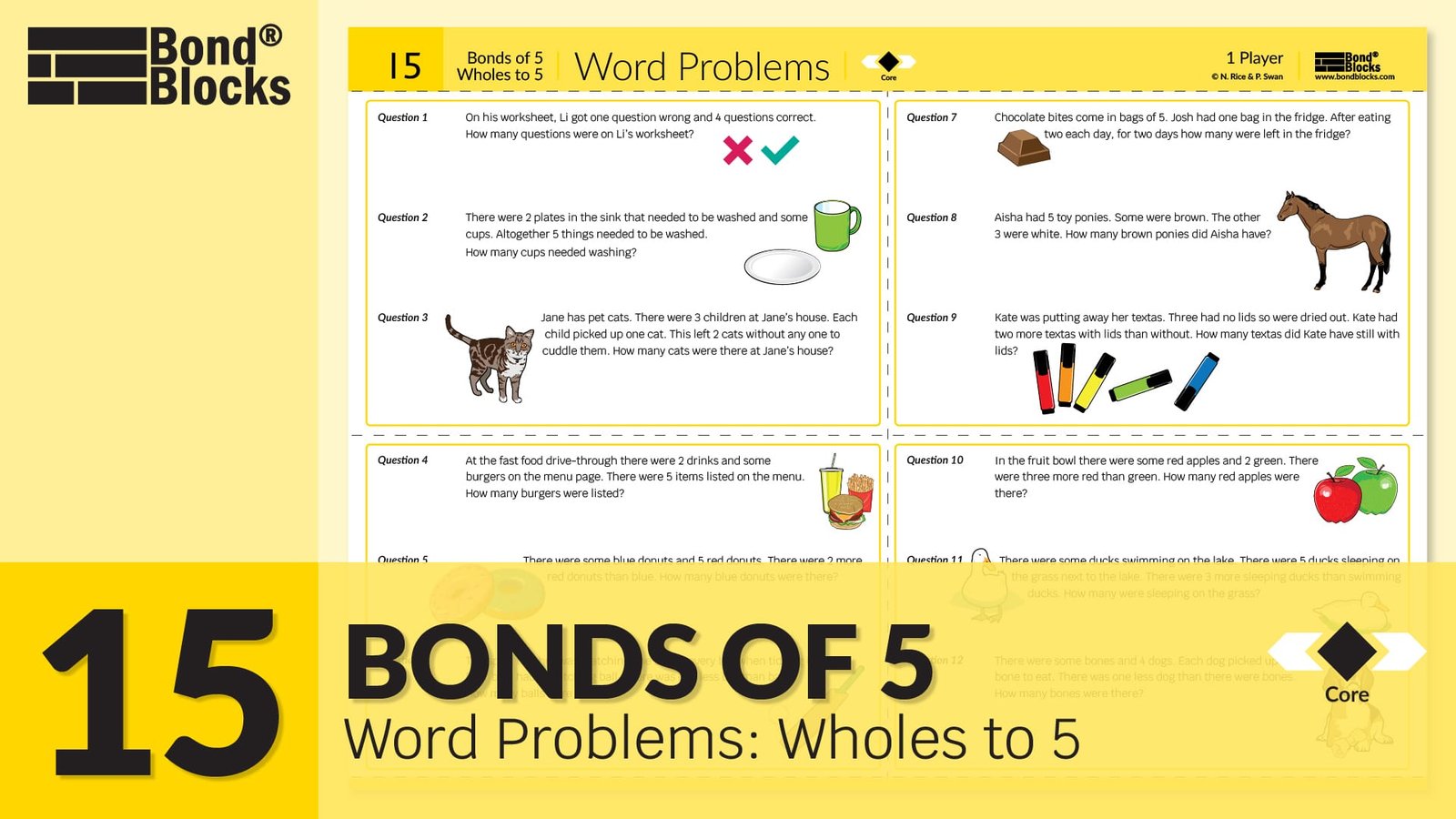 15.1 Word Problems Whole To 5