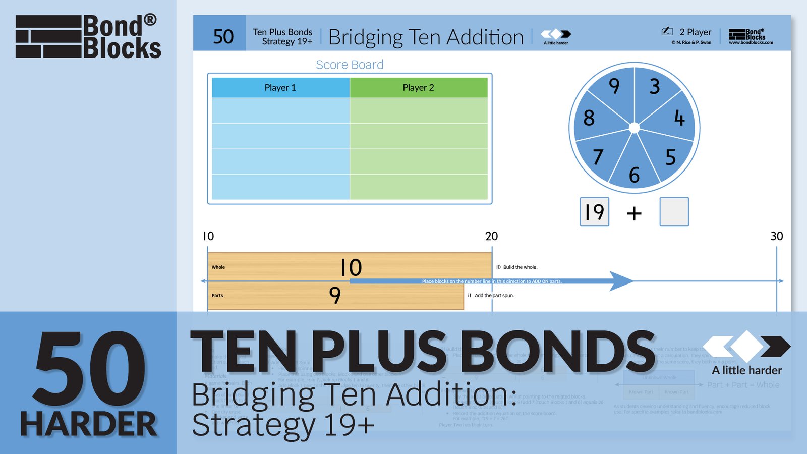 50.2 Bridging Ten Addition Strategy 19+ A Little Harder