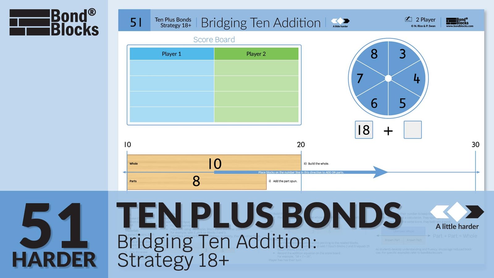 51.2 Bridging Ten Addition Strategy 18+ A Little Harder