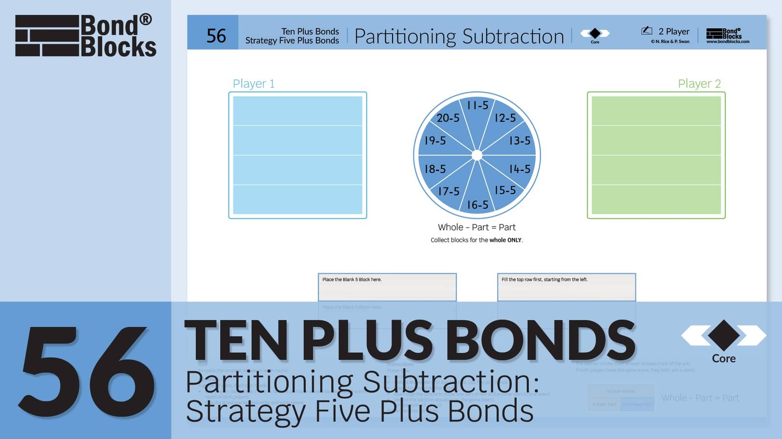56.1 Partitioning Subtraction Strategy Five Plus Bonds